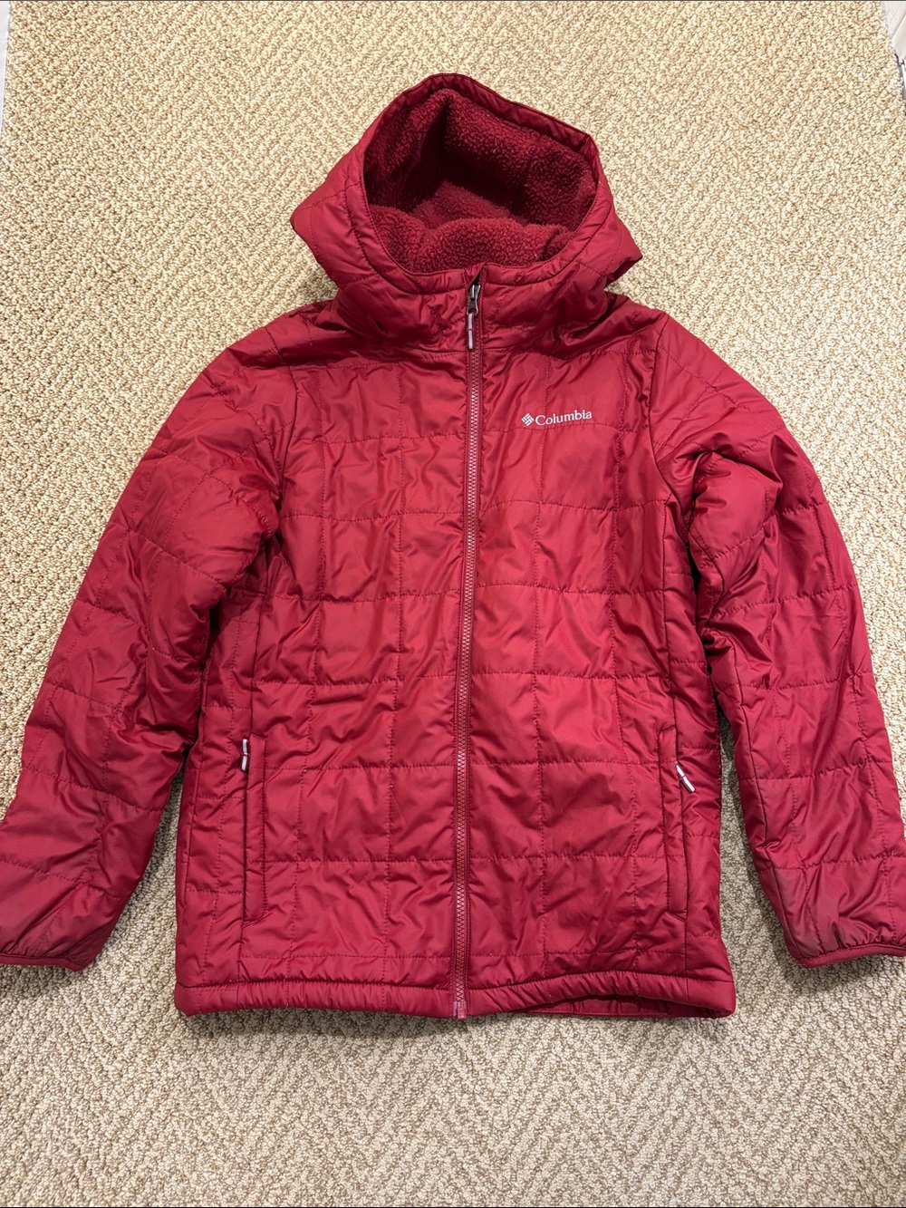Columbia Kids Red Hooded Puffer Jacket